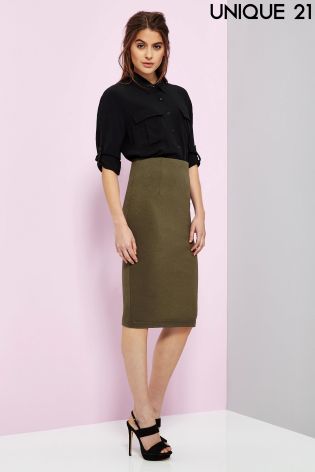 Unique 21 Cora High Waisted Pencil Skirt